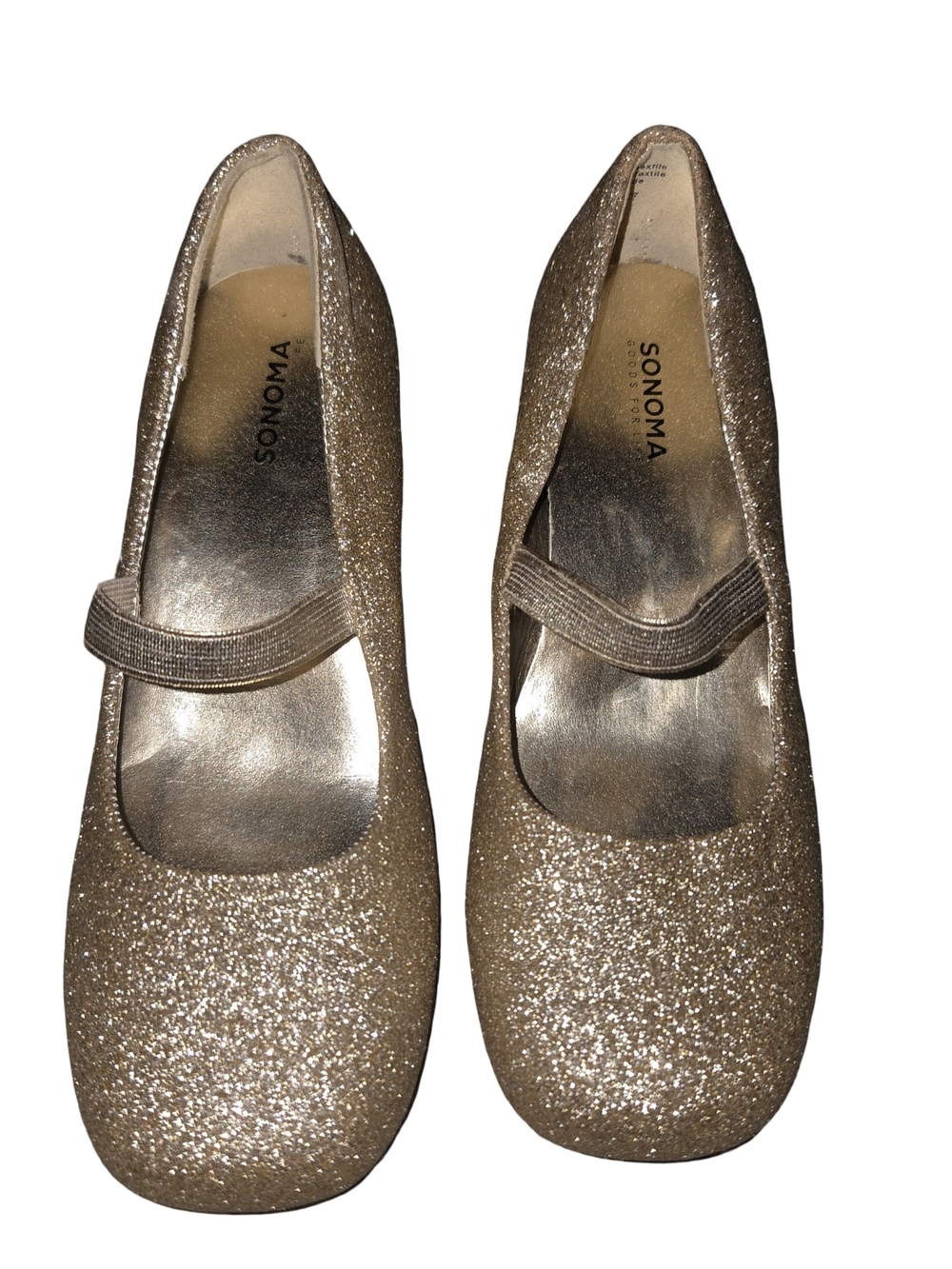 SONOMA Glitter Mary Jane Flats in Gold Tone